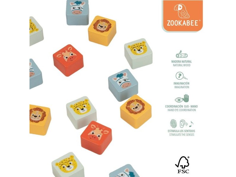 Настолна игра Woomax Zookabee 30 x 3 x 30 cm Детски Животни (6 броя)