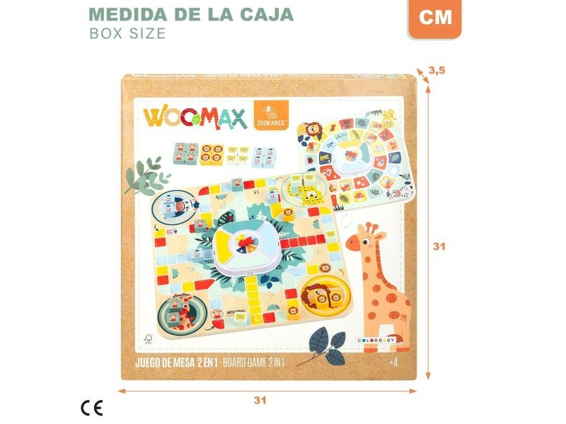 Настолна игра Woomax Zookabee 30 x 3 x 30 cm Детски Животни (6 броя)