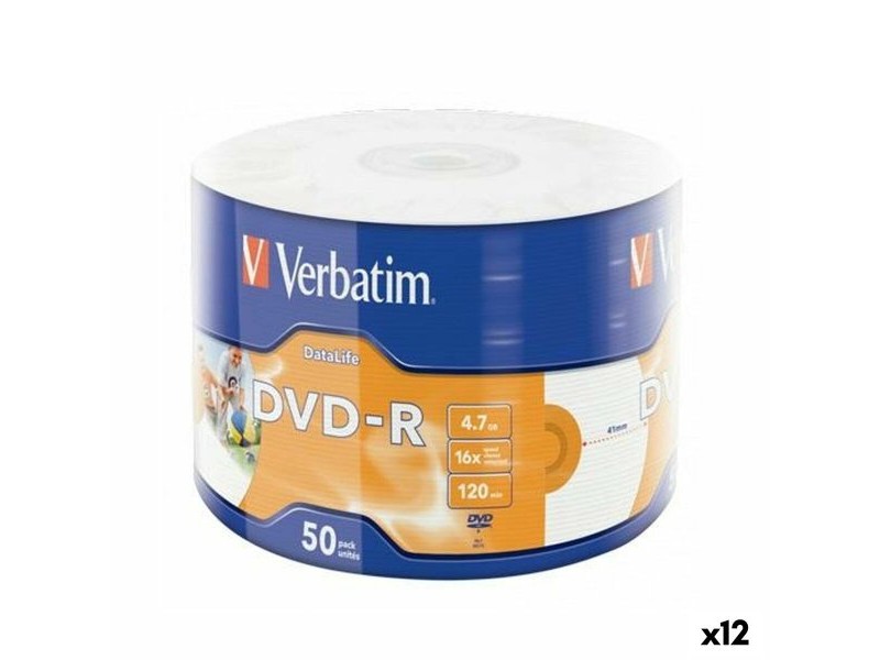 DVD-R Verbatim 4,7 GB 16x (12 броя)
