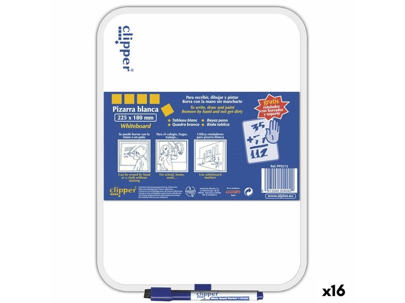 Бяла дъска Alpino 25,5 x 18 cm (16 броя)