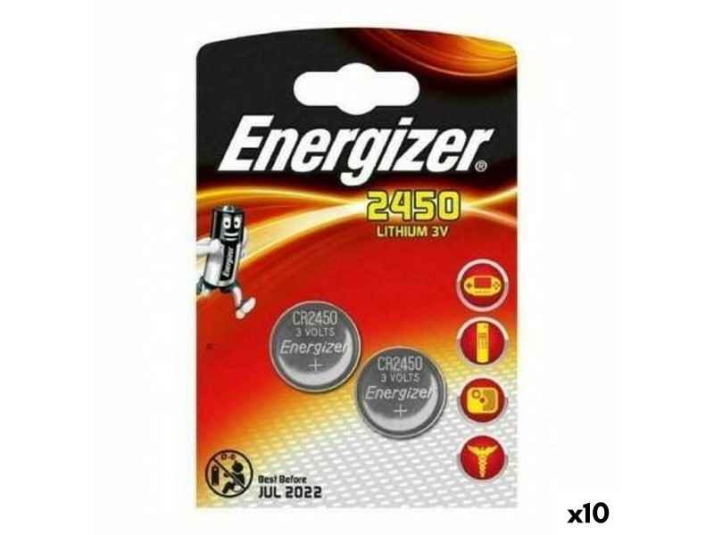 Литиеви кръгли батерии Energizer 3 V CR2450 (10 броя)