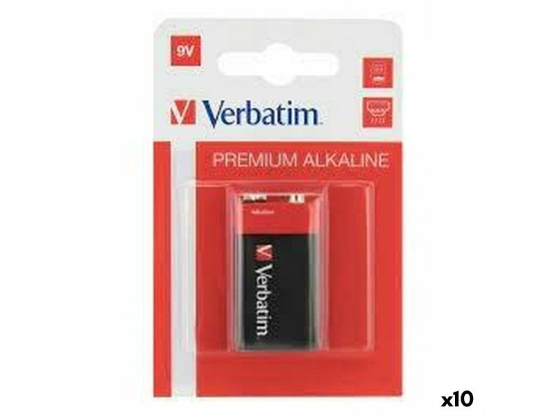 Алкална батерия Verbatim 9 V 6LR61 (10 броя)