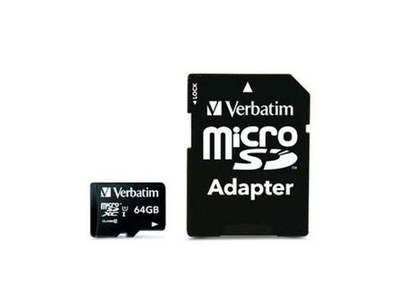 Mикро SD карта памет с адаптер Verbatim 64 GB (10 броя)