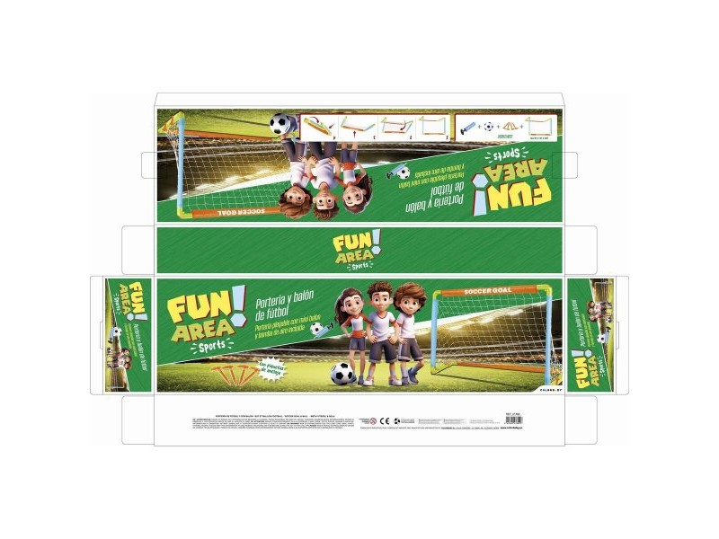 Футболна Врата Colorbaby 100 x 60 x 60 cm (4 броя)