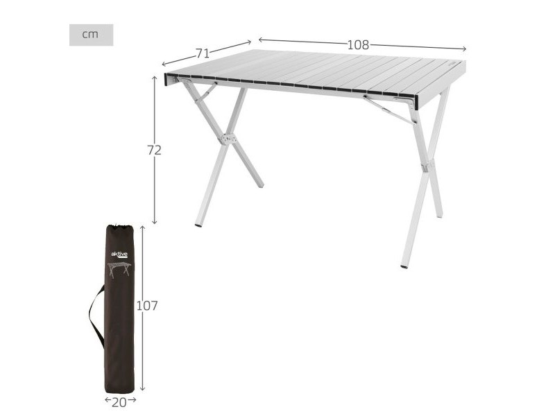 Сгъваема масичка Aktive 108 x 72 x 71 cm (2 броя)