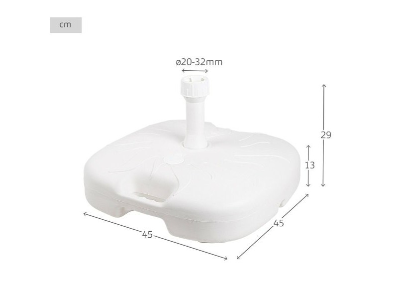 Base pour parapluie Aktive Бял Ø 32 mm Ø 20 mm 45 x 29 x 45 cm (5 броя)