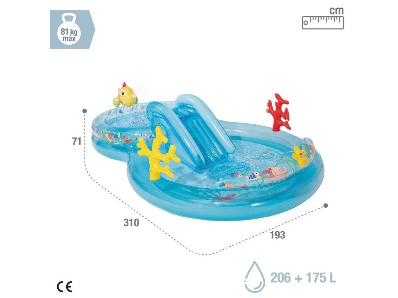 Спринклер Играчка Водна Пръскачка Intex PVC 193 x 71 x 310 cm Спринклер Играчка Водна Пръскачка Intex PVC 193 x 71 x 310 cm