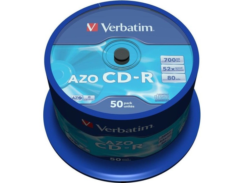 CD-R Verbatim Azo 700 MB 52x 50 Части (4 броя)