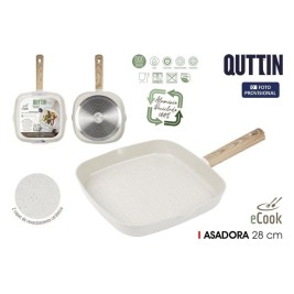Оребрен Тиган Quttin ECOOK Бял