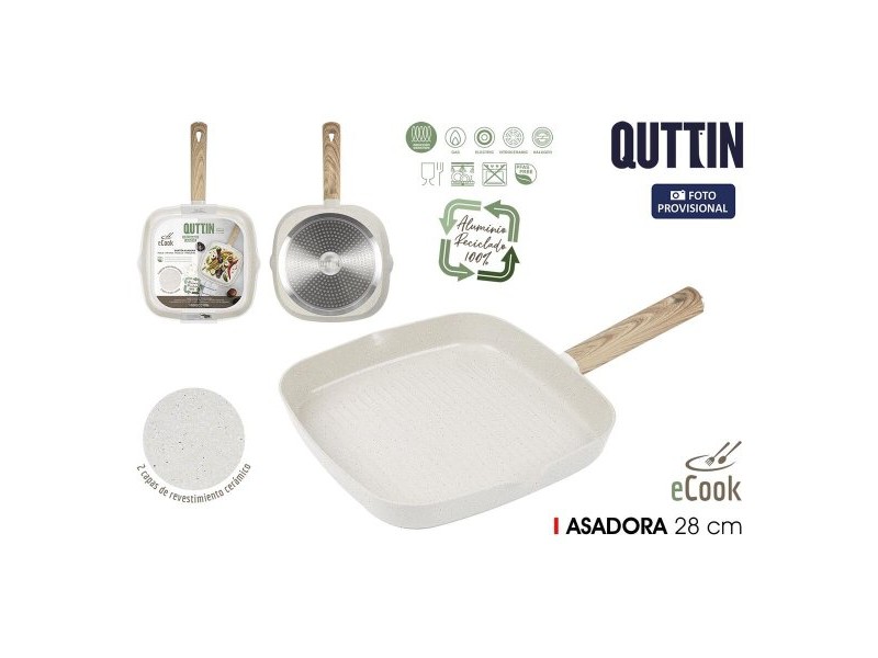 Оребрен Тиган Quttin ECOOK Бял