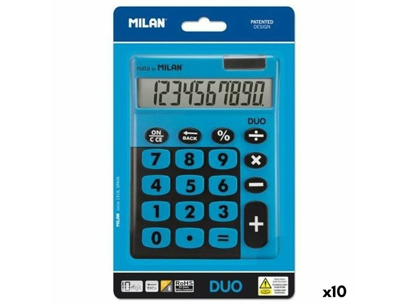 Калкулатор Milan TOUCH DUO Син 14,5 x 10,6 x 2,1 cm (10 броя)