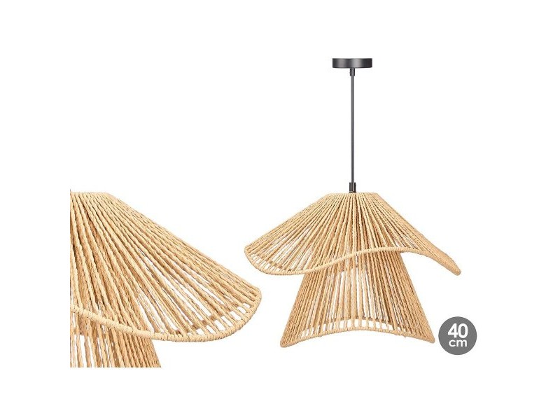 Полилей Gift Decor Черен Естествен Метал хартия 40 W 41 x 30 x 41 cm (4 броя)