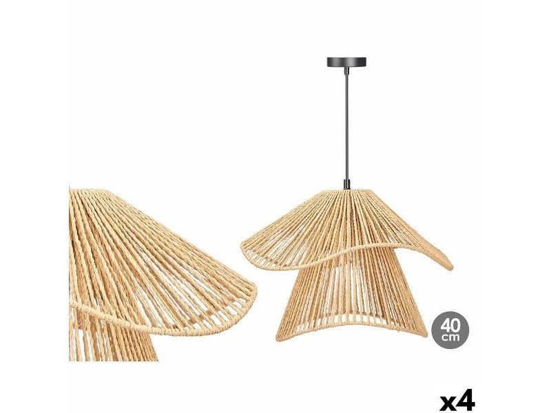 Полилей Gift Decor Черен Естествен Метал хартия 40 W 41 x 30 x 41 cm (4 броя)