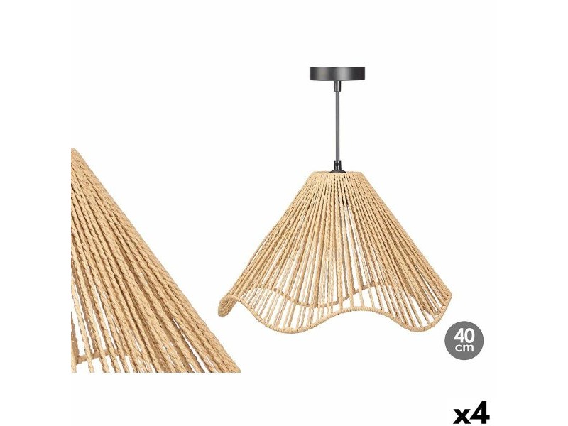 Полилей Gift Decor Черен Естествен Метал хартия Пластмаса 40 W 40 x 25 x 40 cm (4 броя)