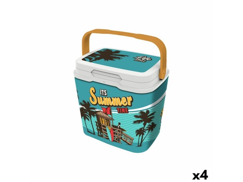 Преносима Хладилна Чанта Aquapro Summer Time Многоцветен 15 L (4 броя)
