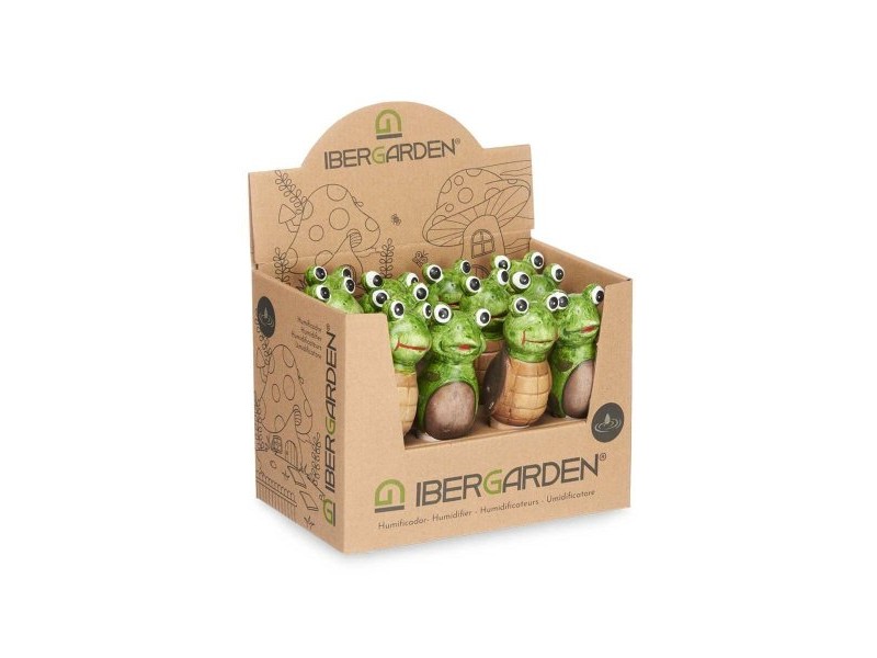 Декоративна Фигура за Градина Ibergarden Кафяв Зелен Керамика 4,5 x 16,5 x 4,5 cm (12 броя)