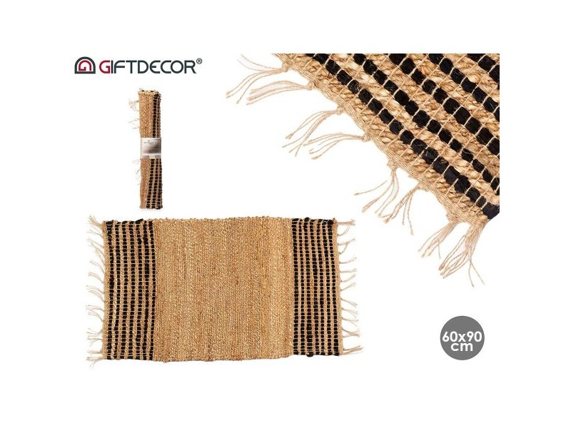 Килим Gift Decor Черен Естествен 60 x 90 cm (12 броя)