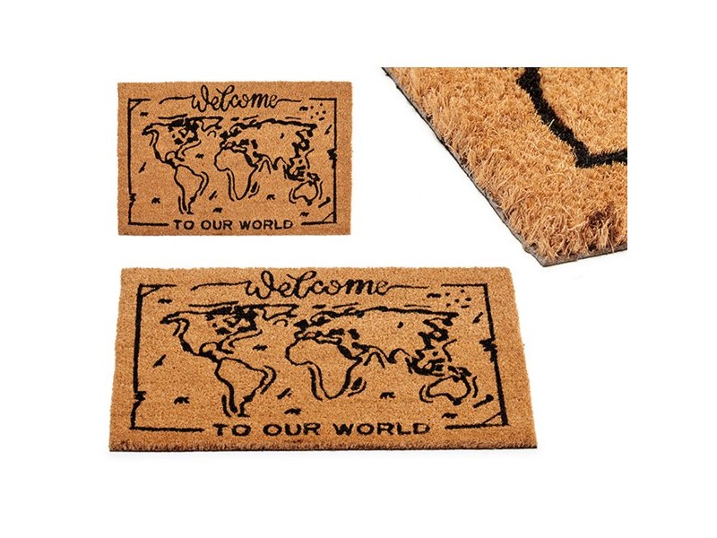 Изтривалка за Врата Gift Decor World Принтиран PVC 100 % PVC Кокосови влакна 40 x 2 x 60 cm (10 броя)