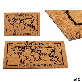 Изтривалка за Врата Gift Decor World Принтиран PVC 100 % PVC Кокосови влакна 40 x 2 x 60 cm (10 броя)
