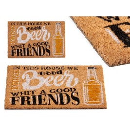 Изтривалка за Врата Gift Decor Beer Принтиран PVC 100 % PVC Кокосови влакна 40 x 2 x 60 cm 60 x 2 x 40 cm (10 броя)