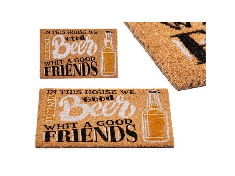Изтривалка за Врата Gift Decor Beer Принтиран PVC 100 % PVC Кокосови влакна 40 x 2 x 60 cm 60 x 2 x 40 cm (10 броя)
