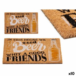 Изтривалка за Врата Gift Decor Beer Принтиран PVC 100 % PVC Кокосови влакна 40 x 2 x 60 cm 60 x 2 x 40 cm (10 броя)