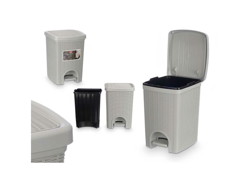 Кошче за боклук Stefanplast Светло сив Пластмаса 20 L (6 броя)