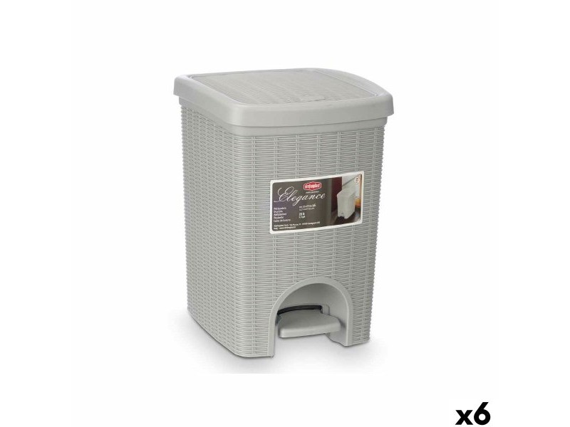 Кошче за боклук Stefanplast Светло сив Пластмаса 20 L (6 броя)