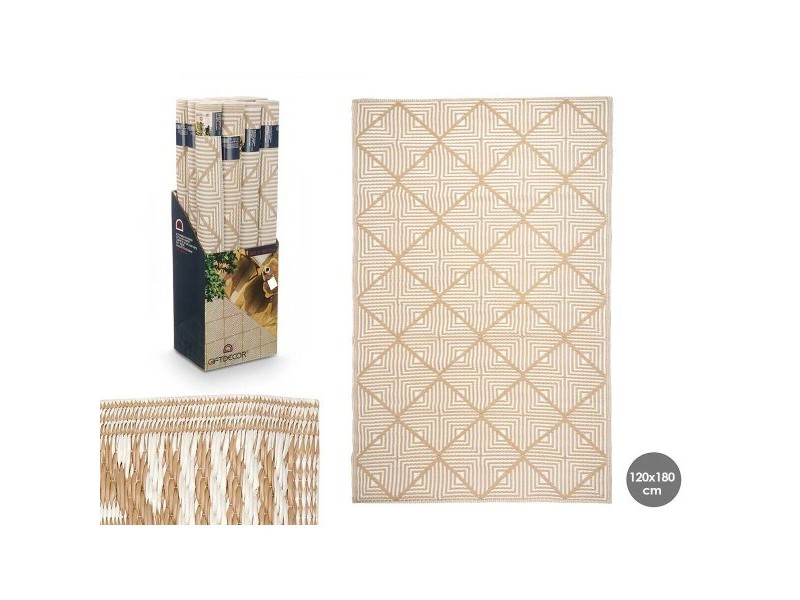 Килим Gift Decor Бял Бежов полипропилен 120 x 180 cm (12 броя) Килим Gift Decor Бял Бежов полипропилен 120 x 180 cm (12 броя)
