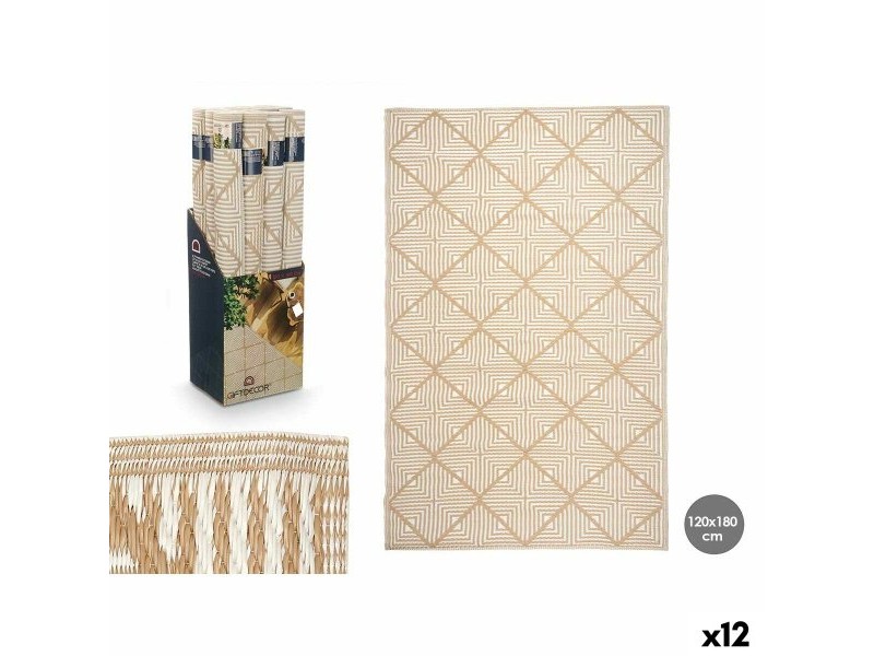 Килим Gift Decor Бял Бежов полипропилен 120 x 180 cm (12 броя)