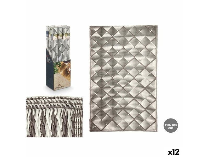Килим Gift Decor Бял Сив полипропилен 120 x 180 cm (12 броя)