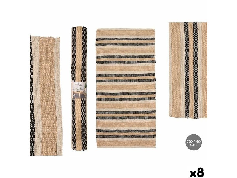 Килим Gift Decor Бял Кафяв Черен 70 x 140 cm (8 броя)