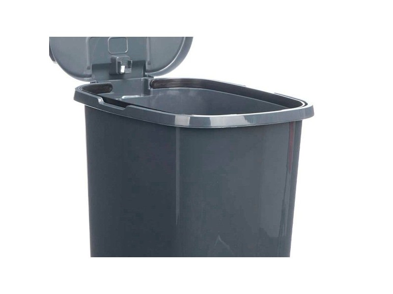 Кошче с педал Антрацит Пластмаса 25 L (6 броя)