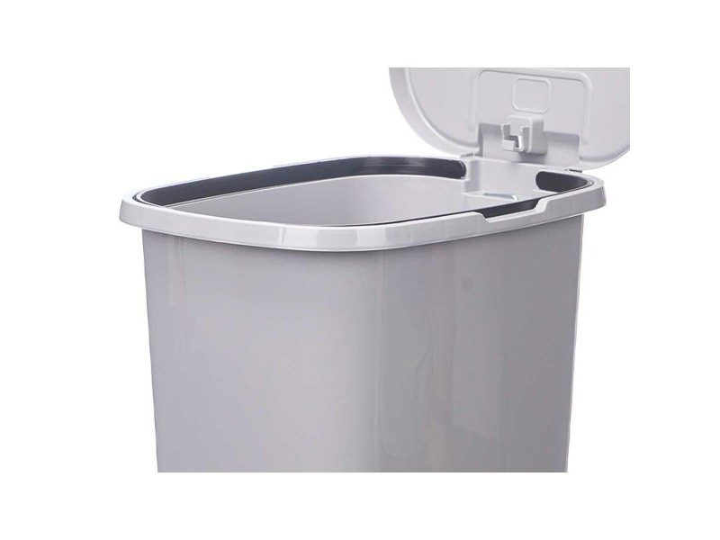 Кошче с педал Сив Пластмаса 25 L (6 броя)