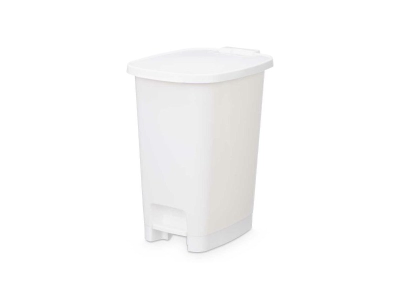 Кошче с педал Бял Пластмаса 25 L (6 броя)