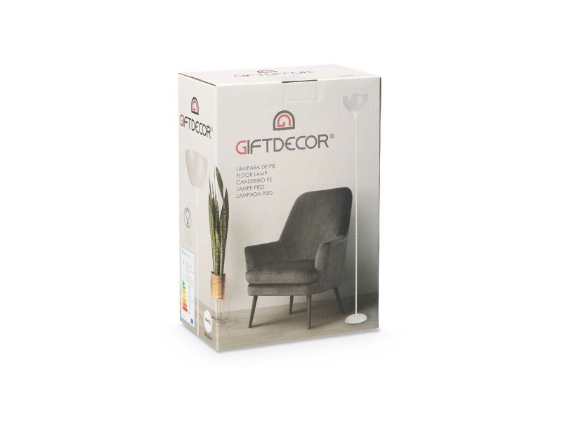 Лампион Gift Decor Бял 60 W 220-240 V 22 x 185 x 22 cm (2 броя)