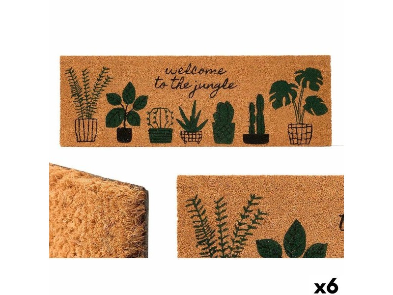 Изтривалка за Врата Gift Decor Jungle Естествен PVC Кокосови влакна 120 x 1 x 40 cm 40 x 10 x 120 cm (6 броя)