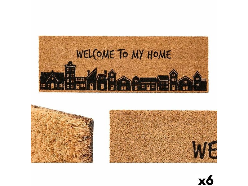 Изтривалка за Врата Gift Decor My home Естествен PVC Кокосови влакна 120 x 1 x 40 cm 40 x 10 x 120 cm (6 броя)