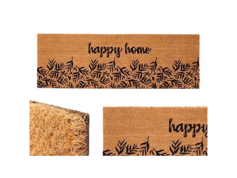 Изтривалка за Врата Gift Decor Happy home Естествен PVC Кокосови влакна 120 x 1 x 40 cm 40 x 10 x 120 cm (6 броя)