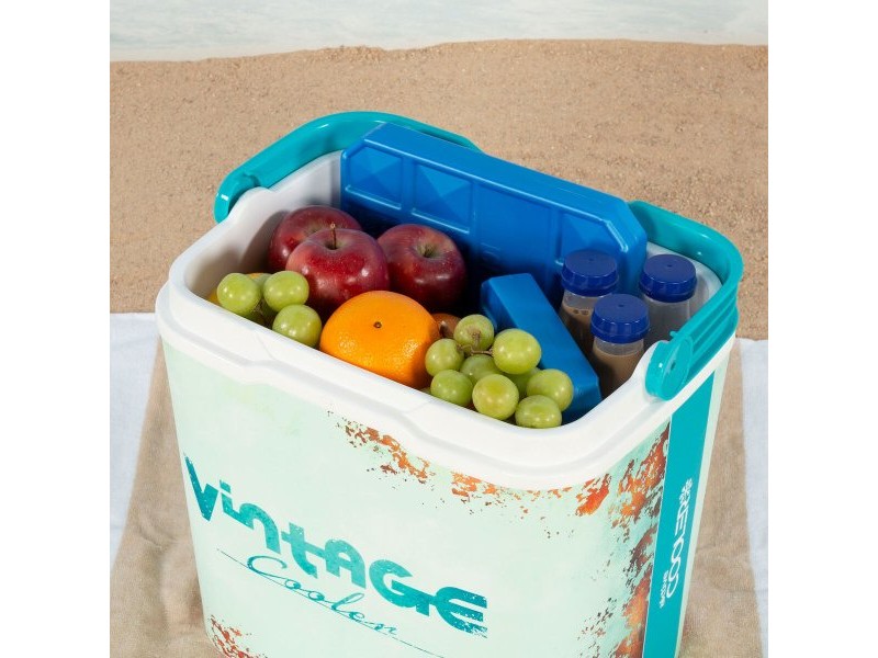 Преносима Твърда Хладилна Чанта Aktive 24 L 37 x 35 x 27 cm Син (2 броя)
