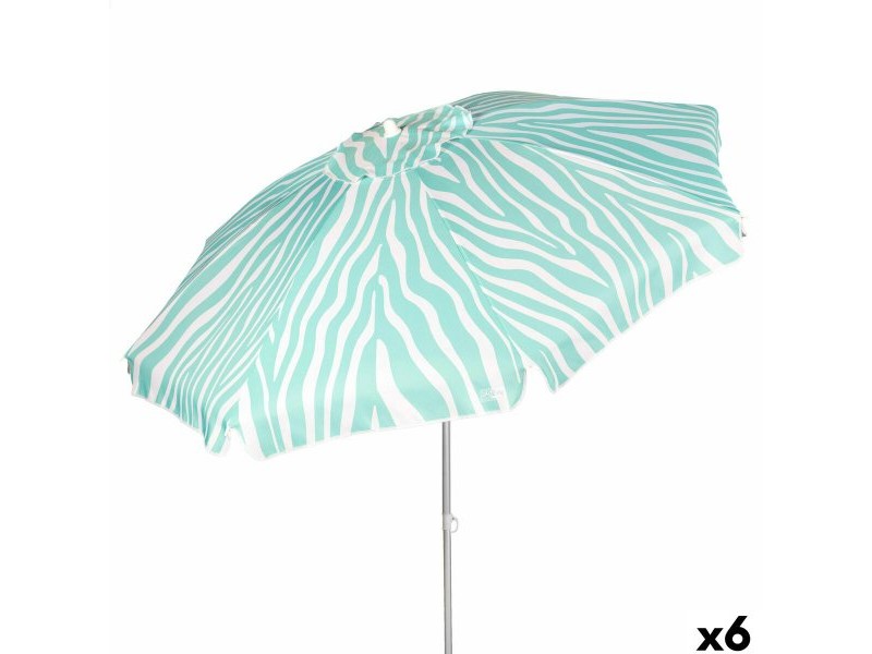 Плажен чадър Aktive Син 200 x 195 x 200 cm (6 броя)