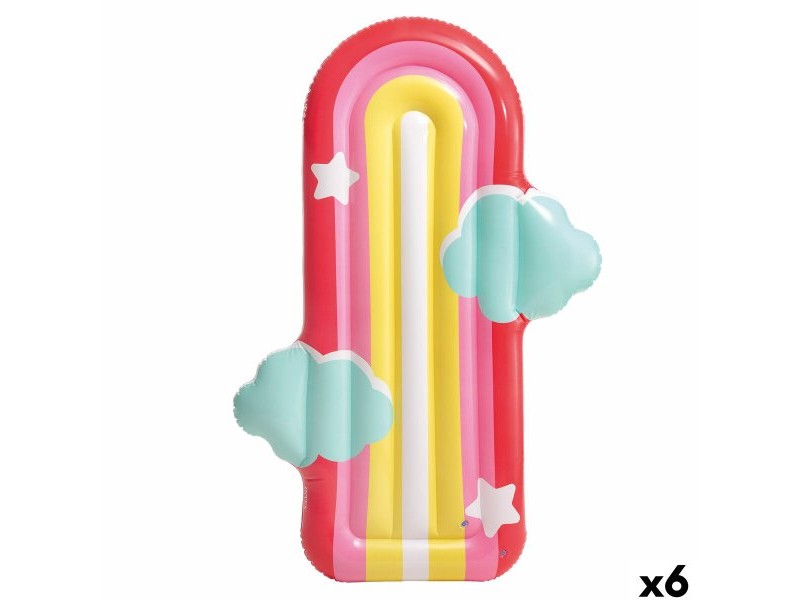 Надуваем матрак Intex Дъга 183 x 132 cm Многоцветен (6 броя)