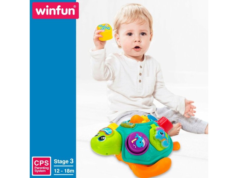 Играчка за дърпане Winfun 23 x 12 x 23 cm Костенурка Многоцветен (2 броя)
