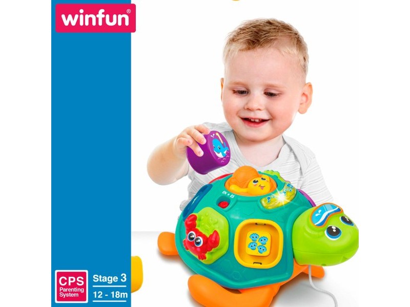 Играчка за дърпане Winfun 23 x 12 x 23 cm Костенурка Многоцветен (2 броя)