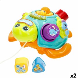 Играчка за дърпане Winfun 23 x 12 x 23 cm Костенурка Многоцветен (2 броя)