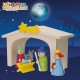 Рождествена Коледна Сцена Woomax Дървен plywood 23 x 16 x 11 cm (4 броя)