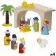 Рождествена Коледна Сцена Woomax Дървен plywood 23 x 16 x 11 cm (4 броя)