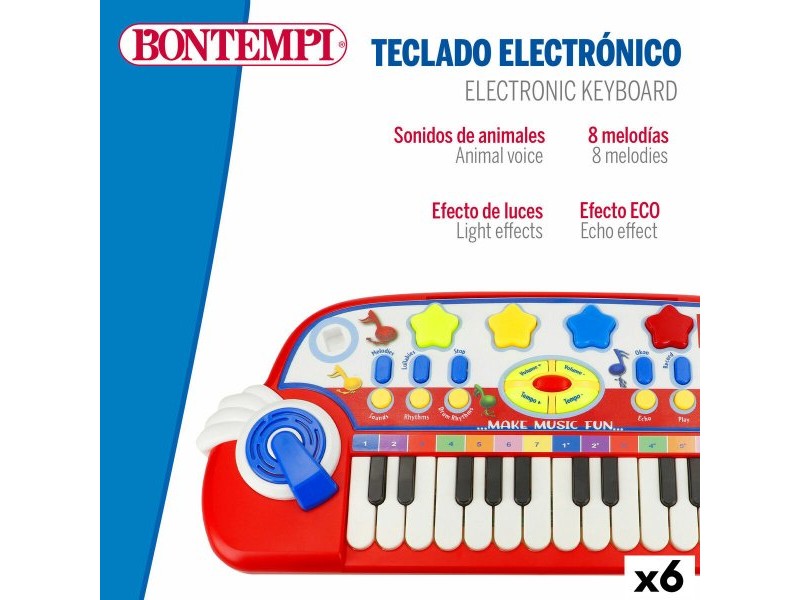 Електронно Пиано Bontempi 38 x 18 x 17 cm (6 броя)