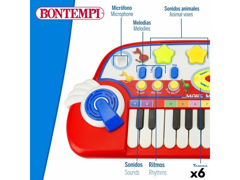 Електронно Пиано Bontempi 38 x 18 x 17 cm (6 броя)
