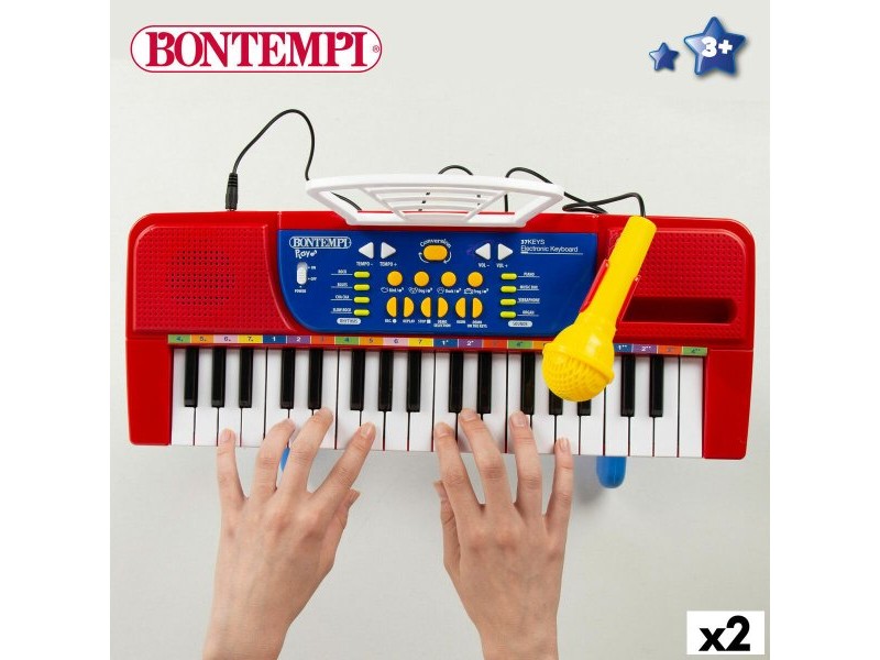 Клавиатура с 37 бутона Bontempi 43 x 56 x 23 cm (2 броя)